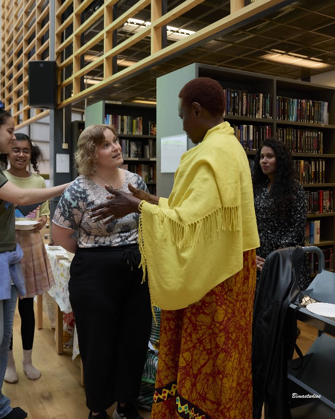 Community members connecting after the event